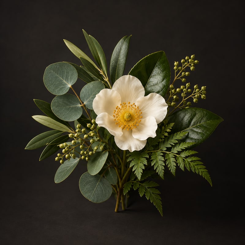 Green botanical leaves